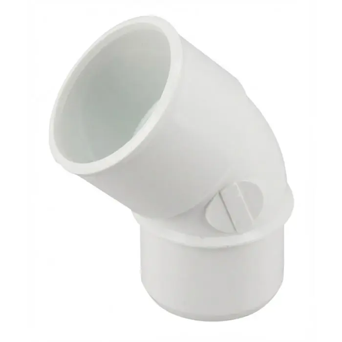 Coude PVC blanc NICOLL Mâle Femelle 45° - Ø40 Paiement Sécurisé