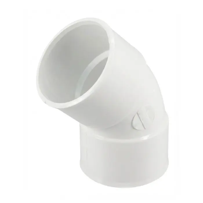 Paiement Sécurisé Coude PVC blanc NICOLL Femelle Femelle 45° - Ø50