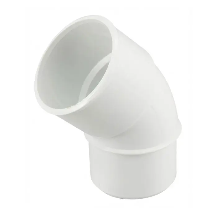 Promotion Saisonnière Coude PVC blanc NICOLL Mâle Femelle 45° - Ø50