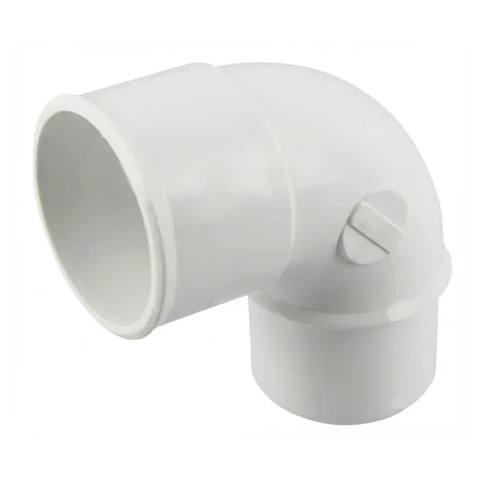 Dernier Modèle Coude PVC blanc NICOLL Mâle Femelle 87°30 - Ø40