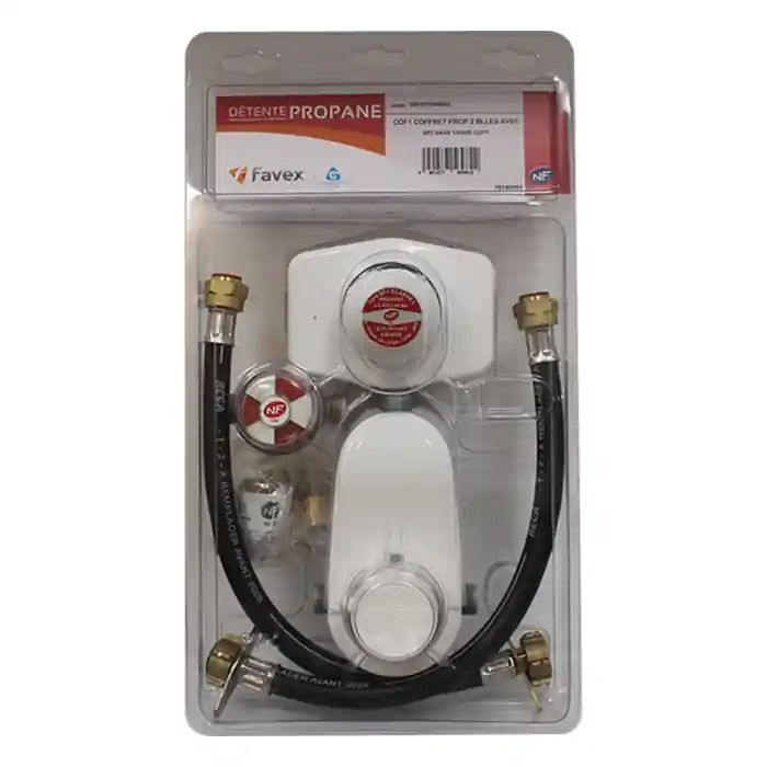 Kit Propane bi-bouteille - Lyres 35cm (5 ans) 1.3kg/h - 37mbar Paiement Sécurisé