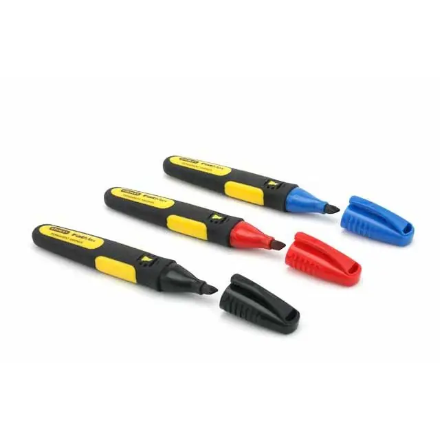 3 marqueurs indélébiles noir/rouge/bleu Stanley Meilleur Prix