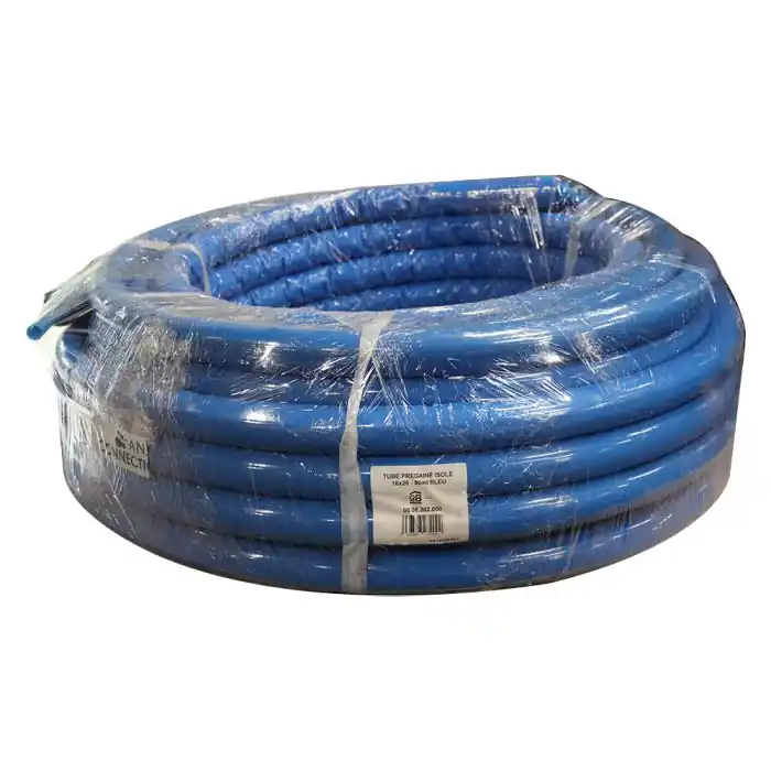 Offre Limitée 50m tube PER prégainé isolé bleu Ø20 - TRA