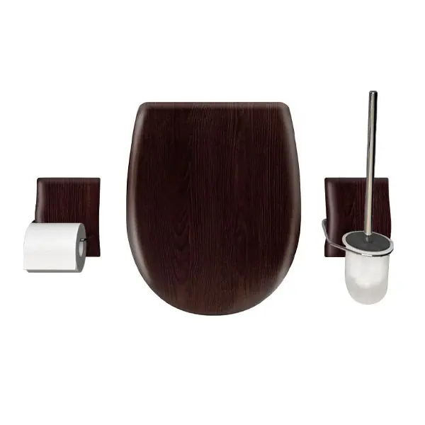Pack accessoires WC Set OLFA "Wengé Mat" en descente manuelle Commander Maintenant
