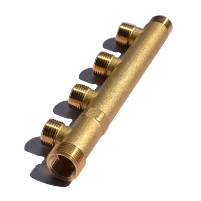 Seulement Aujourd'hui Nourrice sanitaire matricé avec arrivée Mâle 3/4" (20x27) et Femelle 1/2" (15x21) - 4 départs 1/2" (15/21) - Entraxe 50mm - Arcanaute