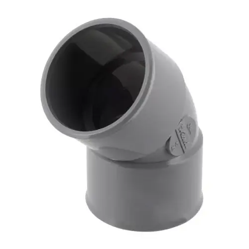 Coude PVC évacuation Ø40 Femelle Femelle 45° – Nicoll Quantité Limitée