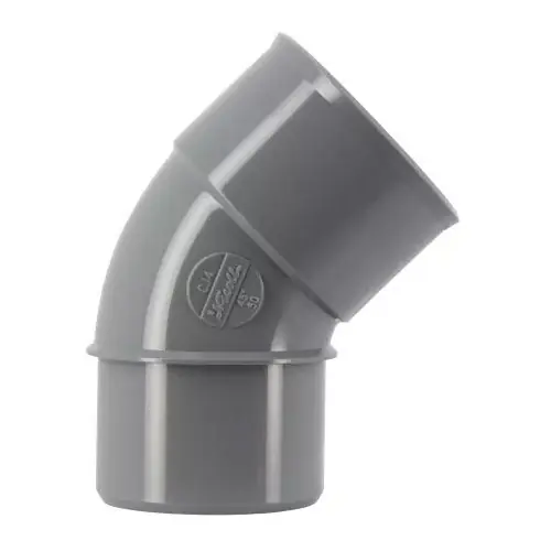 Coude PVC évacuation Ø50 Mâle Femelle 45° – Nicoll Livraison Express