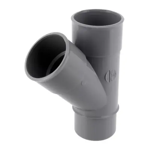 Culotte PVC évacuation Ø50 Mâle Femelle 45° - Nicoll Nouveauté
