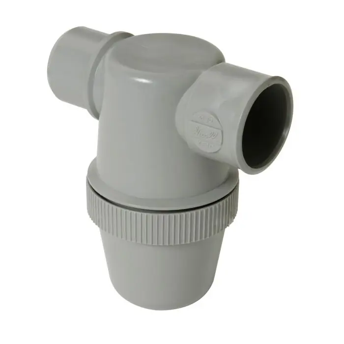 Achetez Aujourd&rsquo;hui Siphon de parcours gris PVC-C à coller – entrée horizontale Ø32