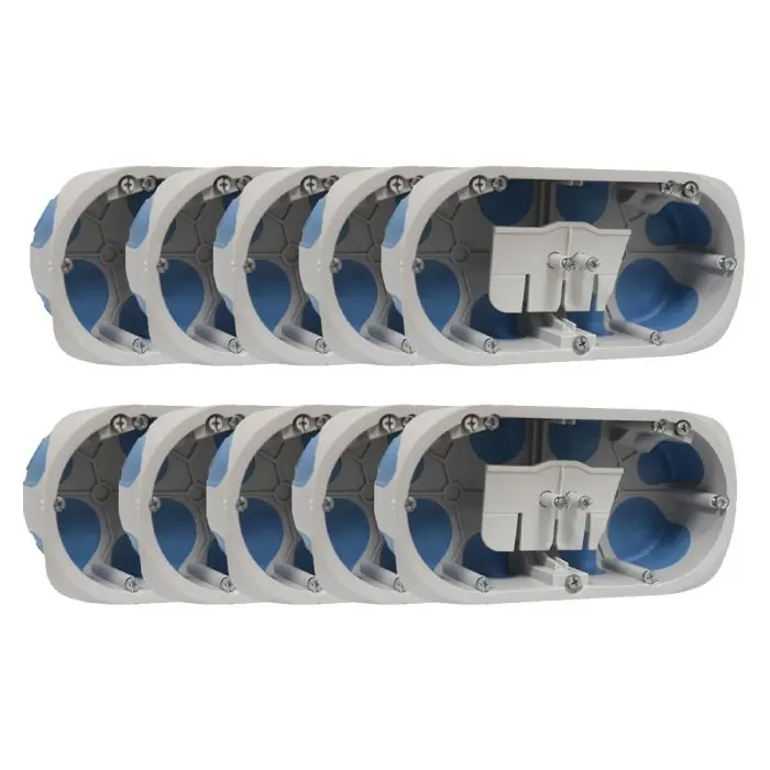Must-Have Lot de 10 Boîtiers d‘encastrement double NO AIR Ø67x40mm