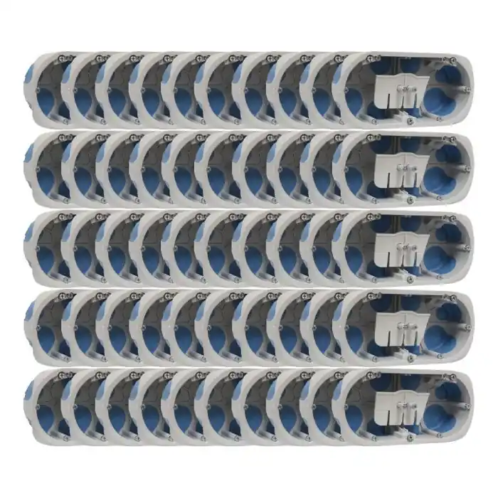 Commande En Gros Lot de 50 Boîtiers d‘encastrement double NO AIR Ø67x40mm