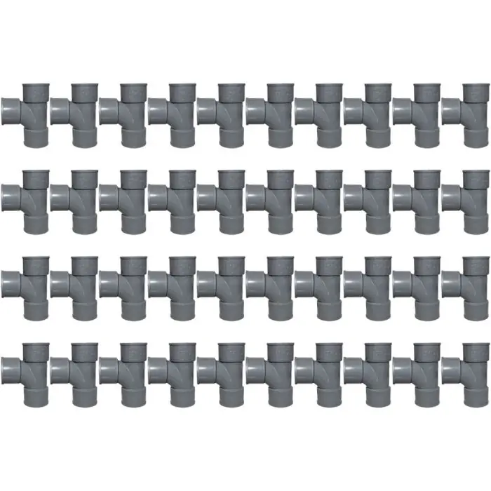 40 tés pied de biche PVC 87°30 Femelle Femelle Ø50 - First Plast Haute Qualité