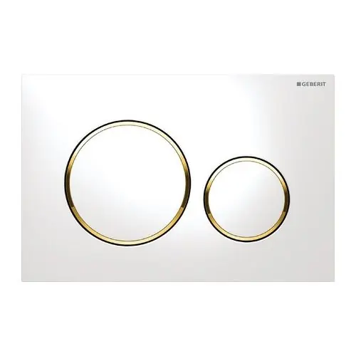 Nouvel Arrivage Plaque de déclenchement wc SIGMA 20 - Blanc et doré - Commande Double chasse