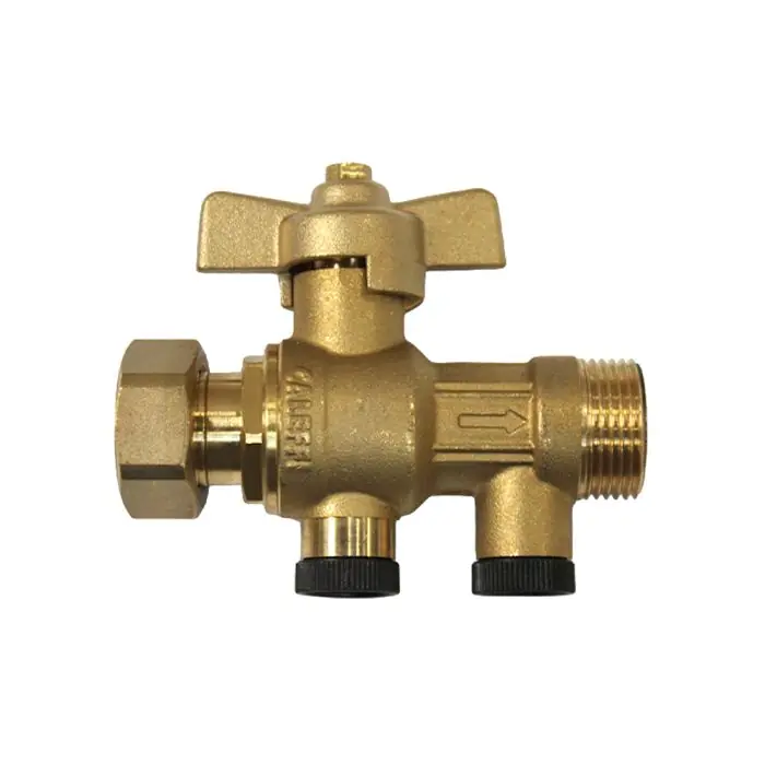 Robinet compteur droit avec clapet antipollution Mâle 3/4" (20x27) - écrou tournant 3/4" (20x27) Prix Réduit