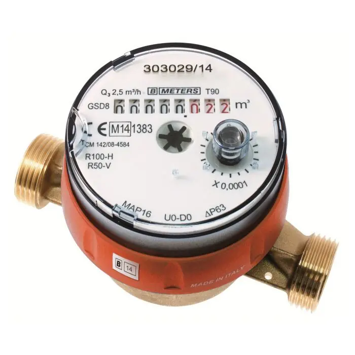 Produit De Marque Compteur divisionnaire eau chaude pré-équipé télérelevage - Écartement 110 mm - 3/4" (20/27) - Sferaco