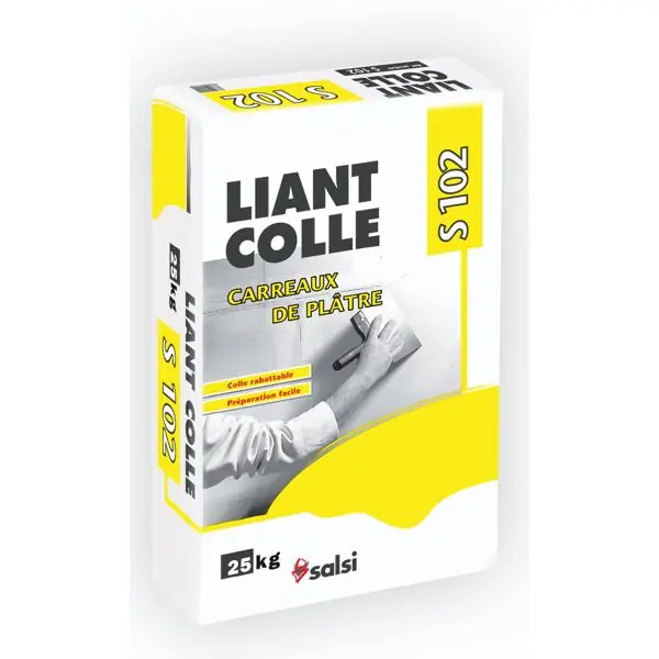 Liant colle pour carreaux de plâtre S102 sac 25kg Nouveauté