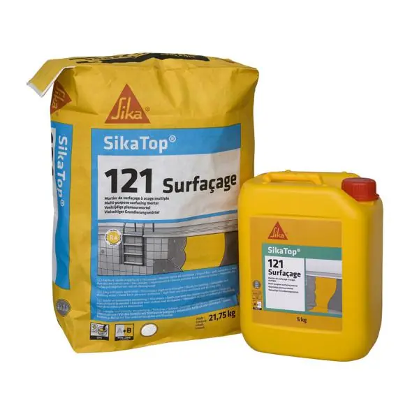 Offre Du Jour Mortier imperméabilisation SIKATOP 121 SURFACAGE gris R4 kit 26.75kg