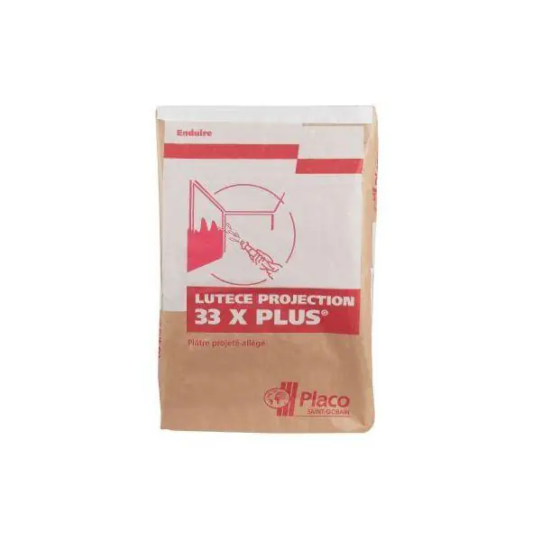 Super Prix Plâtre allégé à projeter LUTECE PROJECTION 33X PLUS sac 33kg
