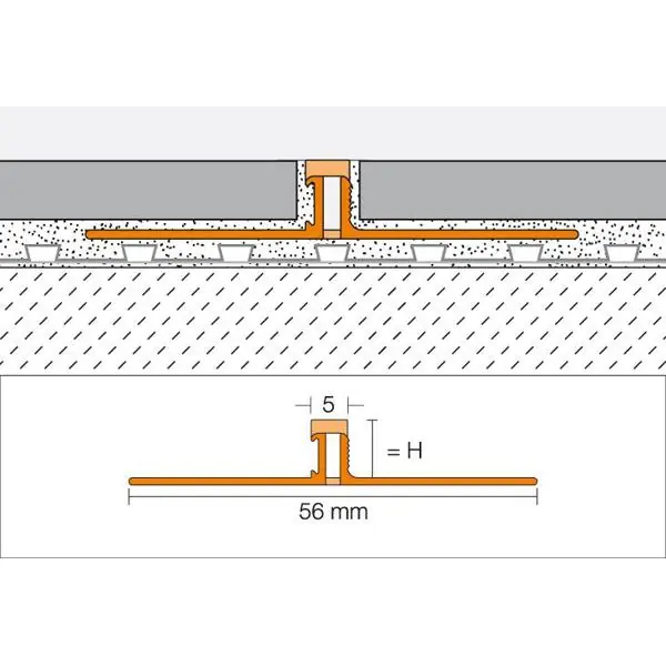 Offre Exclusive Profilé de fractionnement DILEX PVC gris H.10mm L.2,5m