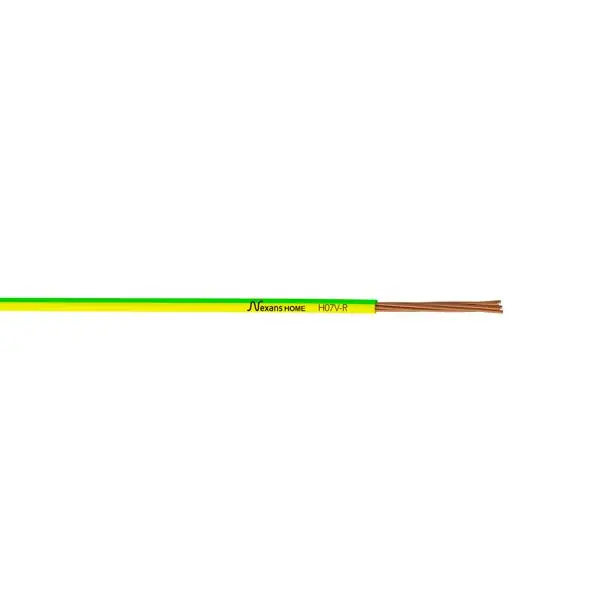 Fil rigide HO7V-U 6mm² vert/jaune bobinot 10m Meilleure Vente