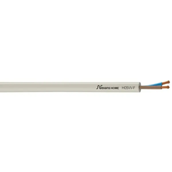Câble domestique HO5VV-F 2 X 1,5mm² blanc au mètre Achetez Aujourd'hui