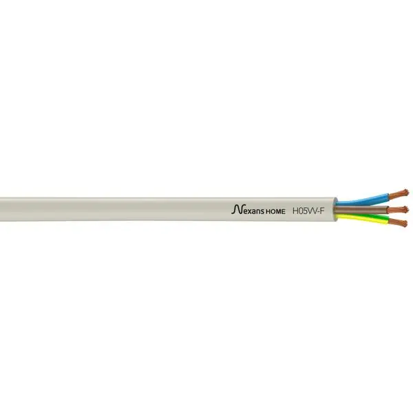 Câble domestique HO5VV-F 3 G 1,5mm² blanc au mètre Promotion Saisonnière