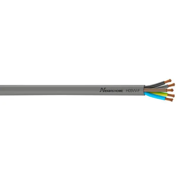 Câble domestique HO5VV-F 5G 2,5mm² gris au mètre Remise