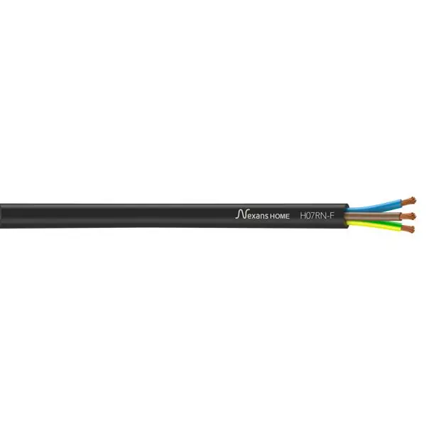 Câble industriel souple HO7RN-F 3 G 2,5mm² noir au mètre Achat Immédiat