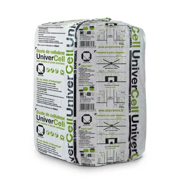 Isolant ouate de cellulose UNIVERCELL+ gris sac(s) 12.5kg Pas Cher