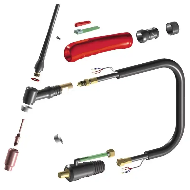 Réduction Torche de soudage TIG refroidie au gaz Schweisskraft SSR 7-26DD 8m