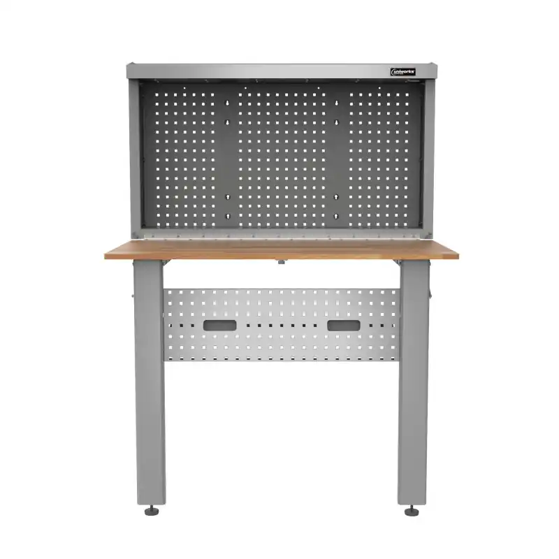 Commander Vite Etabli mural pliant avec panneau perforé. Largeur 1200 mm Uniworks