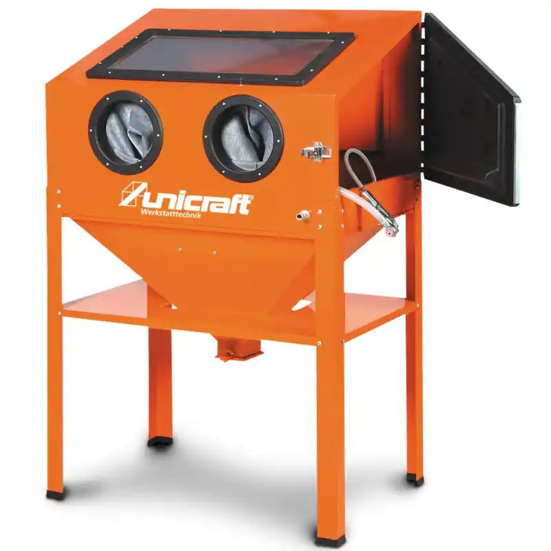 Cabine de sablage haute qualité 220 litres, ouverture latérale Unicraft SSK2 Solde