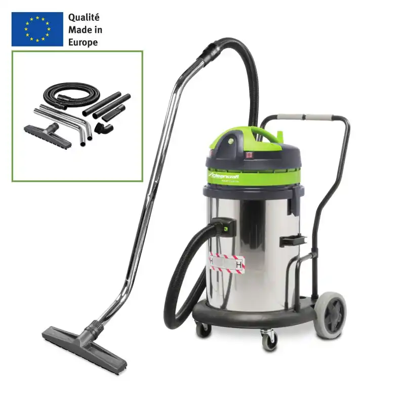 Aspirateur d‘atelier en inox 62L filtre HEPA H Cleancraft dryCAT 262 ICT CLASSE H Petit Prix