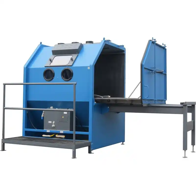 Cabine de sablage industrielle XL à surpression, 400kg de charge Uniworks PF 1515E Paiement Sécurisé